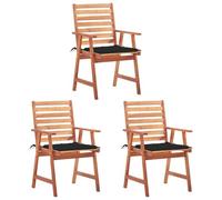 ZIRLANLV Chaise de Jardin en Bois D'acacias Massif, Modèle à Lattes (Noire8)