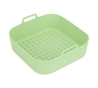 Zisemeil Friteuse réutilisable en silicone - Doublure carrée de 20 cm - Panier en silicone avec poignées - Anti-adhésif - Passe au lave-vaisselle