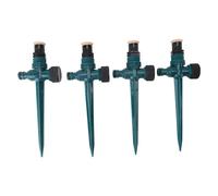 Zisemeil Lot de 4 arroseurs de jardin professionnels efficaces à 360 degrés rotatifs automatiques pour patio extérieur jardin (vert foncé)