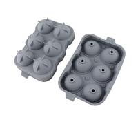 Zisemeil Moule à boules de glace en silicone à 6 trous pour boules de glace faites maison et cadeaux en cristal lors de fêtes d'été