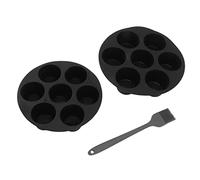 Zisemeil Moule à muffins en silicone pour 7 tasses, flexible, durable, antiadhésif, pour la cuisson de muffins et gâteaux de 17,8 cm et 20,3 cm