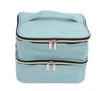 Zisemeil Organisateur de Vernis à Ongles, Sac de Rangement Double Couche avec Séparateurs Amovibles pour 30 Bouteilles et Lampe à Ongles, étui de Transport en Tissu Oxford pour Outils de