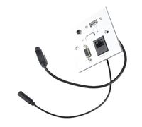 Zisemeil Prise murale multimédia en alliage d'aluminium durable HD VGA USB RJ45 pour bureau à domicile 86 x 86 mm