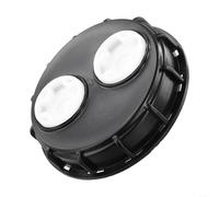ZiStarlilife 1 bouchon de réservoir d'eau IBC 163 mm avec double trous de ventilation, couvercle en plastique noir compatible avec les barils de pluie et les réservoirs de 1000 L pour utilisation en