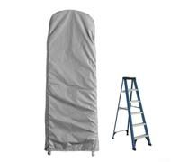 ZiStarlilife 1 housse d'échelle pliable Oxford 210D pour protection extérieure avec bouclier imperméable résistant aux UV et cordon de serrage, pour l'entretien du jardin (50 x 124 x 6,5 cm, gris)