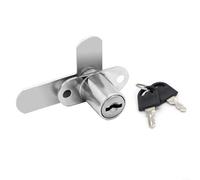 ZiStarlilife 1 verrou de porte double en forme de 7 pour classeur, boîte aux lettres, meubles en métal, mécanisme de sécurité solide en alliage de zinc, installation de bureau, noir et argent (19 mm