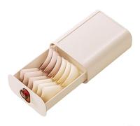 ZiStarlilife Boîte de rangement empilable à 16 compartiments pour chaussettes et sous-vêtements, en plastique, blanc, 344 x 25 x 144 cm, convient aux armoires et tiroirs pour l'organisation de la