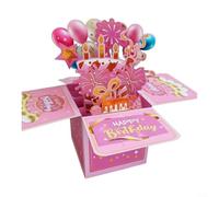 ZiStarlilife Cartes d'anniversaire 3D Up avec boîte, ensemble de cartes de vœux en papier de qualité supérieure pour femmes, hommes, enfants, pour un superbe design tridimensionnel pour une fête