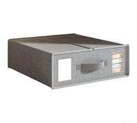 ZiStarlilife Cube de rangement pliable en tissu non tissé pour vêtements, literie, couettes, grand organisateur sous le lit avec poignées 38 x 33 x 11 cm (gris)