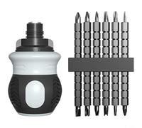 ZiStarlilife Jeu de tournevis à cliquet multi-angles avec 8 embouts CR-V, tête rotative à 180° pour les espaces restreints, pointe magnétique, poignée ergonomique antidérapante pour réparation