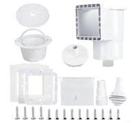 ZiStarlilife Kit d'écumoire pour piscine hors sol avec ouverture de 15,2 cm de large, kit d'installation complet avec panier, débardeur, façade et raccords, compatible avec la plupart des
