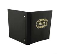 ZiStarlilife Lot de 1 album pour pièces de monnaie 27 x 23 cm en cuir synthétique à 3 trous pour pièces commémoratives et objets de collection, classeur de rangement noir pour affichage de la maison