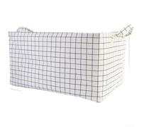 ZiStarlilife Lot de 1 boîte de rangement pliable en coton et lin avec cordon de serrage pour vêtements, chaussures, jouets, organiseur de placard lavable pour chambre à coucher (B)
