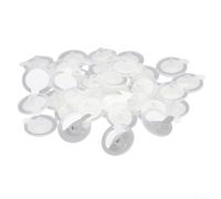 ZiStarlilife Lot de 100 crochets de plafond transparents en plastique transparent de 20 mm avec œillets pour décorations suspendues, sans perçage, crochets adhésifs pour la maison et le bureau