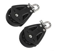 ZiStarlilife Lot de 2 poulies marines robustes en nylon avec grille rotative, convient pour une corde de 10 mm, charge de 460 kg, voile et applications industrielles