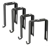 ZiStarlilife Lot de 4 crochets de porte d'armoire en métal réglables pour placards, chambres à coucher, solution de suspension sécurisée pour chapeaux, écharpes, 9,1 cm