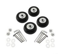 ZiStarlilife Lot de 4 roues de rechange pour réparation de valises, rouleau silencieux en caoutchouc avec roulement de 6 mm, kit de roulettes pivotantes pour voyage, camping (41 x 18 mm)