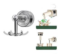 ZiStarlilife Porte-ustensiles de cuisine rotatif à 6 griffes, support mural ou au plafond, en blanc crème ou gris transparent, pour la cuisine et l'organisation à la maison (gris translucide)
