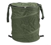 ZiStarlilife Poubelle d'extérieur pliable et portable avec tissu Oxford, conteneur à déchets pliable pour terrasse, jardin ou camping, facile à nettoyer, taille S ou M, vert/beige/noir (vert)