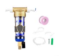 ZiStarlilife Préfiltre à eau pour toute la maison, filtre de canalisation de lavage à contre-courant en acier inoxydable pour systèmes de purification centraux domestiques, installation et entretien