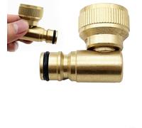 ZiStarlilife Raccord de mamelon mobile en laiton à 90 degrés, adaptateur de tuyau rapide fileté pour irrigation de jardin, lavage de voiture et arrosage des fleurs, 26 mm de diamètre