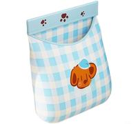 ZiStarlilife Sac de rangement adhésif en tissu, organiseur mural sans perçage avec ouverture en forme de U pour déchets de cuisine, chaussettes, jouets et essentiels de salle de bain, bleu, 40 x 30 cm