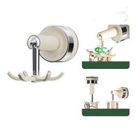 ZiStarlilife Support rotatif à 6 griffes avec ventouse, pivotant à 360 °, support mural ou au plafond, en blanc crème ou gris transparent, pour la cuisine et l'organisation à la maison (blanc crème)