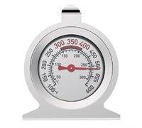ZiStarlilife Thermomètre de four en acier inoxydable, 50 à 300 °C, jauge mécanique avec verre résistant à la chaleur, support ou suspension pour cuisson au grill, barbecue (D)