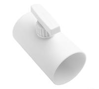 ZiStarlilife Vanne de contrôle du volume d'air en plastique avec poignée réglable à 90°, clapet anti-retour manuel pour une régulation précise du débit, blanc, plusieurs tailles pour la maison (75 mm)