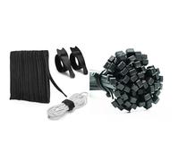 Zivacate Lot de 120 Serre Câble Réutilisables en Nylon, [150 MM x 12 MM] Attaches de Câble Réglables & ERKO 100 pièces d'attaches de câble professionnelles 100 x 2,5 mm Poignée d'attache de câble
