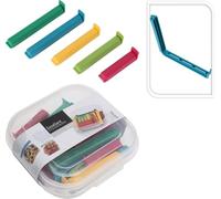 ZiVie ® Pince Sachet Alimentaire - Lot de 24 Clips - 3 Tailles - Fermeture Hermétique - Pour Sachets, Chips, Congélation et Cuisine - Boîte de Rangement Incluse