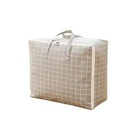 ZiXingA Closet Organizer Sac Souple, Sac Space Saver pour Ranger Les vêtements, Couettes, Literie, Blanket Organiseur Storage Containers GreyGrid S