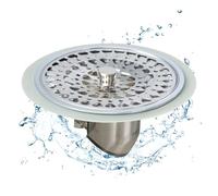 Ziyonix Filtre Cheveux Douche Clapet Anti Odeur Attrape Cheveux Douche Bouchon Douche Anti Odeur Filtre Cheveux Baignoire en Silicone et en Acier Inoxydable pour Salle de Bain, Baignoire et Cuisine
