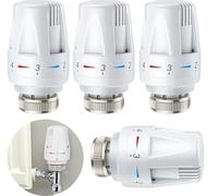 ZiYuya 2pcs Vannes de contrôle de température Tête de valve thermostatique TRV M30 x 1,5 Tête de radiateur automatique standard Tête fixe de rechange