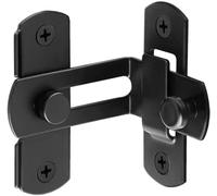ZiYuya 90 degrés Verrou de porte coulissante, loquet porte coulissante à rabat, Verrou de sécurité, verrou porte coulissante serrure volet loquet porte pour jardin salle de bain garage fenêtre noir