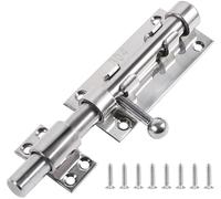 ZiYuya Loquet de porte coulissant, loquet à boulon en acier inoxydable 304 robuste avec trou de cadenas, verrou de porte coulissant, diamètre 14mm. verrous loquet porte coulissant verrou 6 Inch