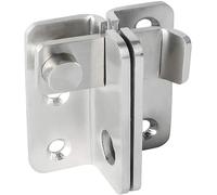 ZiYuya Loquet de porte coulissant Verrou Porte Coulissante Serrure Volet Loquet Porte Verrou Serrure de Porte Coulissante Cadenas Petite Petit Loquet en Acier Inoxydable Argent - Gauche Ouverte S