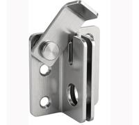 ZiYuya Loquet de porte coulissant Verrou Porte Coulissante Serrure Volet Loquet Porte Verrou Serrure de Porte Coulissante Cadenas Petite Petit Loquet en Acier Inoxydable Argent - Gauche Ouverte L