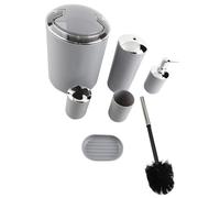Ziyvural Accessoires de Salle de Bains Ensemble 6 Pièces, Plastique Blanc
