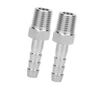 Ziyvural BSPT Filet Mâle Raccord à Emboîture pour Tuyau, 1/4in Acier | Connecteur de ligne d\'air pneumatique, ensemble d\'adaptateurs barbelés de 2 pièces, joint fileté serré, tube d\'air