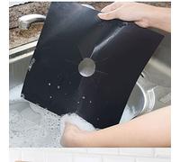 Ziyvural Couvercles de Brûleur de Cuisinière à Gaz, Protège-Pads Enduits | Revêtements de cuisine, 27x27cm, tissu en fibre de verre antiadhésif, lavable au lave-vaisselle, collecteur de déversements