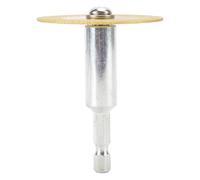 Ziyvural Meule de Découpe 1mm, Fibre Soudée pour Verre Céramique PVC (6cm | Disque de en métal Ultra fin, coupes internes et externes, utilisation sèche et humide, convient aux outils rotatifs,
