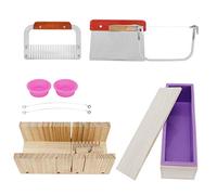 Ziyvural Moule à Savon, 1200ml Silicone, fil, Échelle 0.5-8cm | savon, Bois de Pin, Silicone Réutilisable, Fabrication de Bougies, Gâteaux et Pains, Compatible Four, Réfrigérateur et