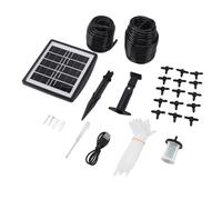 Ziyvural Système D'arrosage Solaire Automatique, Batterie 2000mAh, 6 | Kit d\'irrigation goutte à goutte, 6 cycles d\'arrosage programmés, construction en PVC ABS, alimenté par réservoir ou