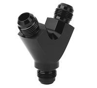 ZJchao Adaptateur de Raccord à 3 Voies en Alliage d'aluminium, Adaptateur de Raccord à 3 Voies de Type Y AN10 Mâle vers 2 Connecteurs AN10 Mâles - Universel pour Conduites d'huile, et de Carburant