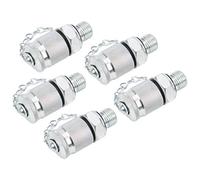ZJchao Adaptateur de Test Hydraulique, Filetage de Couplage de Test, Connecteurs de Couplage de pour Mesure de Pression PT/PPT, 5 Pièces (Acier au carbone galvanisé 4)