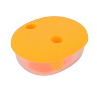 ZJchao Boîte à Collation sans Gâchis avec Protège-doigts 2 en 1, Conteneur à Collation Portable Réutilisable Anti-fuite pour Voyage, école, Enfants, Adultes, qualité Alimentaire, ABS, (ORANGE)