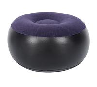 ZJchao Chaise Ronde Gonflable pour les Voyages au Bureau à Domicile, Tabouret Gonflable Léger et Portable avec Repose-pieds, Siège Pneumatique floqué en PVC pour une Utilisation en Intérieur et en