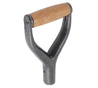 ZJchao en Bois avec Poignée Poignée de Rechange en Forme de Y de 31 Cm de Diamètre Intérieur avec en Bois pour Outils de Creusement et de Ratissage de Jardin (Silver)