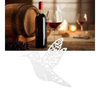 ZJchao Ensemble de Cartes de Place de Nom Creux de Mariage en Forme de Petit Oiseau pour la Décoration de Table en Verre de Vin [décor de Fête élégant] 50 Pièces (White)